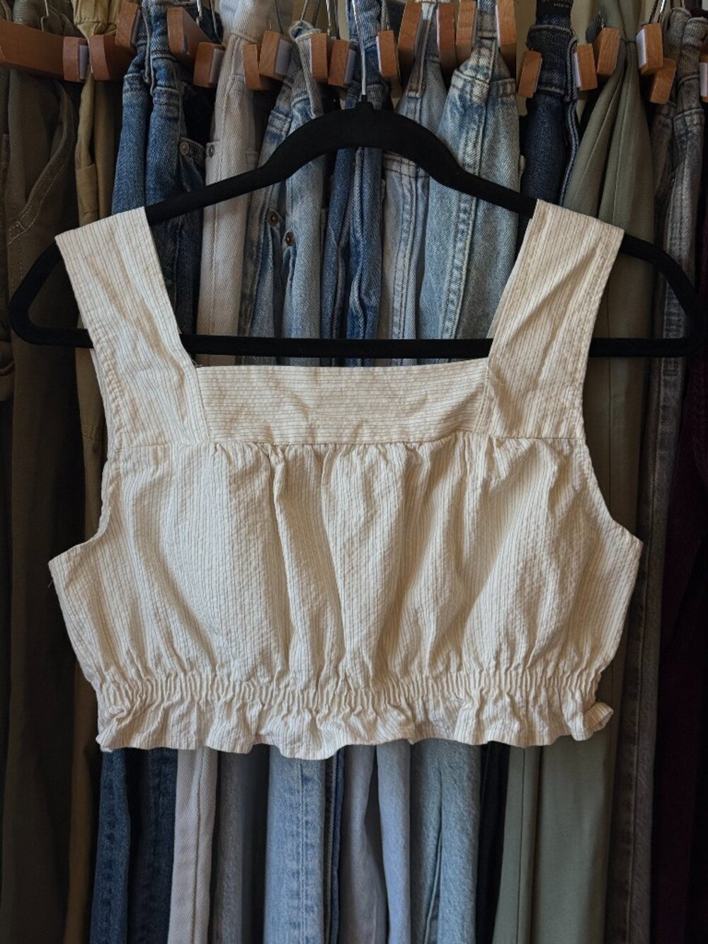 Urban Renewal Smocked Crop Top